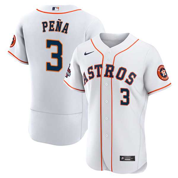Men%27s Houston Astros #3 Jeremy Pena 2022 World Series White Flex Base Stitched Baseball Jersey->houston astros->MLB Jersey